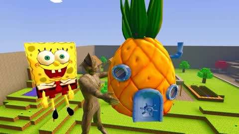 小橙子海绵宝宝_我的世界橙子海绵宝宝2_小橙子解说海绵宝宝海底生存